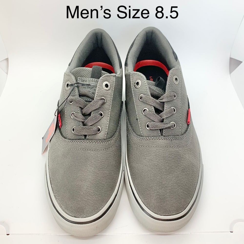 NWT Levi’s Men’s Lace Up Sneakers Shoes Gray Sz 8.5